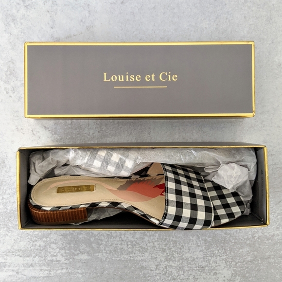 Louise et Cie 'Aydia' Slide Sandals in Gingham 8.5 New In Box! - Picture 5 of 9